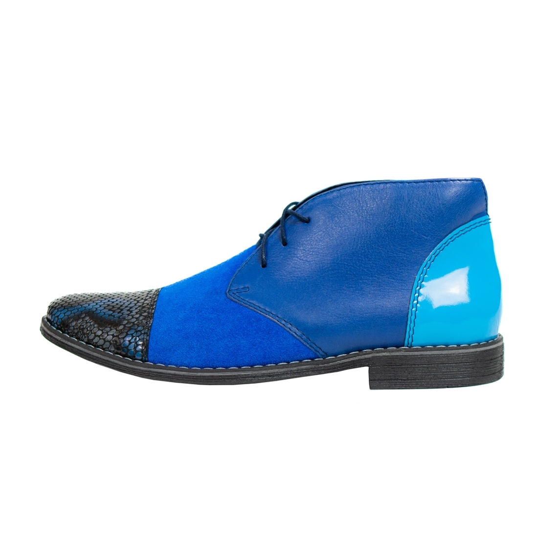 Modello Ghiacello - Blue Lace-Up Oxfords Dress Shoes Modello - Suede ...