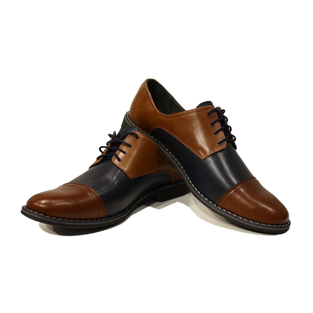 Modello Vittorio - Brown Lace-Up Oxfords Dress Shoes - Cowhide Smooth ...