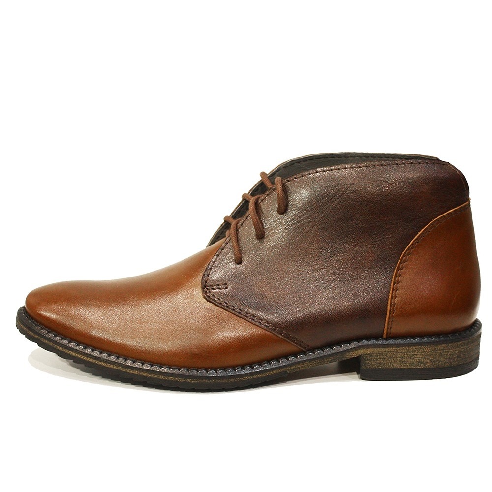 Modello Tarroka - Colorful Lace-Up Ankle Chukka Boots - Cowhide
