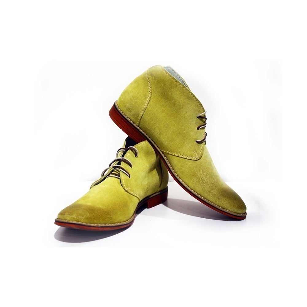 Fait Main Chaussures italiennes de couleur Modello Pisa Chaussures Chaussures homme Bottes Bottines Chukka 