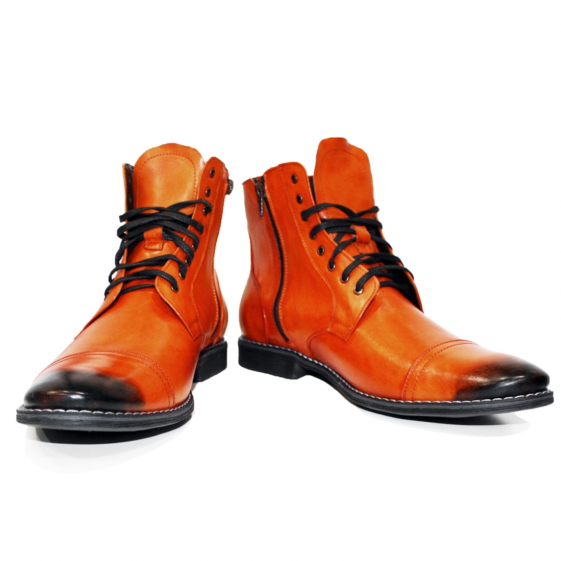 Modello Pallullo - Wysokie Buty - Handmade Colorful Italian Leather Shoes