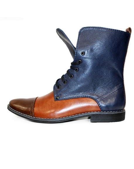 Modello Pakidollo - Bottes Hautes - Handmade Colorful Italian Leather Shoes