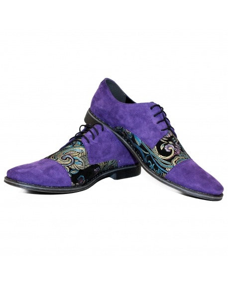 Modello Fioletto - Scarpe Classiche - Handmade Colorful Italian Leather Shoes