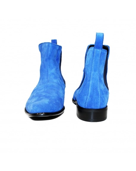 Modello Bluemoon - Botki Chelsea - Handmade Colorful Italian Leather Shoes