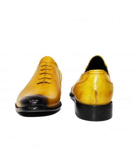 Modello Giallo - Zapatillas Sin Cordones - Handmade Colorful Italian Leather Shoes
