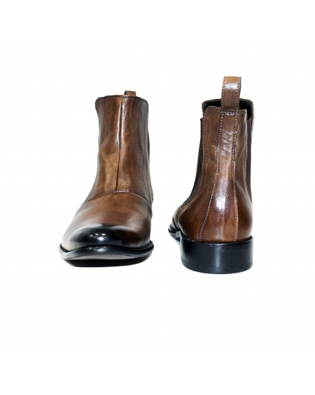 Modello Maroon - Chelsea Boots - Handmade Colorful Italian Leather Shoes