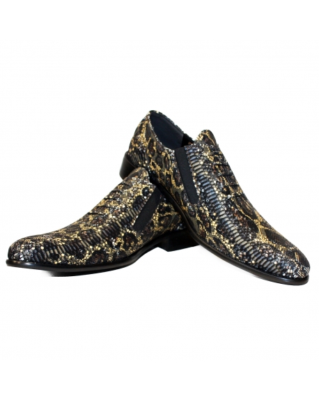 Modello Serpenterro - Slipper - Handmade Colorful Italian Leather Shoes
