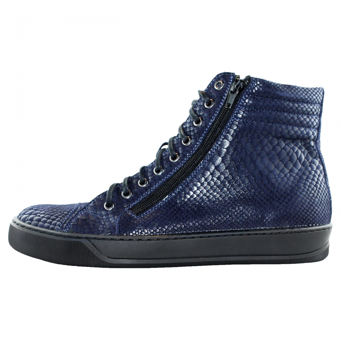 Modello Onyxerro - Navy Blue Lace-Up Fashion Sneakers Casual Shoes ...