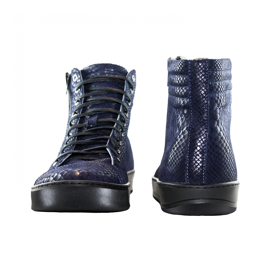 Modello Onyxerro - Navy Blue Lace-Up Fashion Sneakers Casual Shoes ...